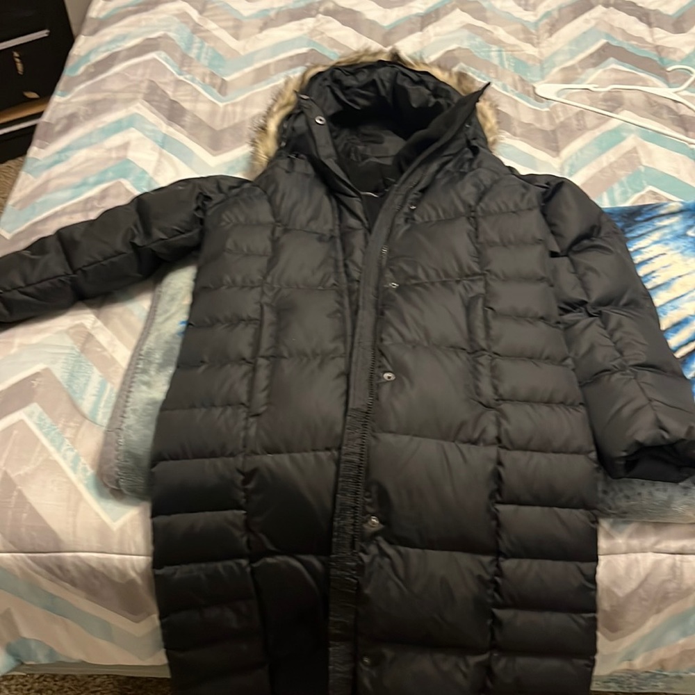Eddie Bauer Downfeather long coat size Small